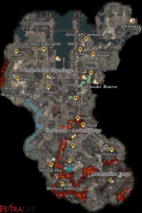 grymforge|map of underdark grymforge.